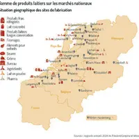 carte géographique avec les sites européens de FrieslandCampina