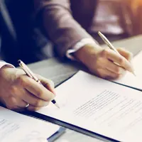 Business young people in the job interview, signed an employment contract with boss in the office
