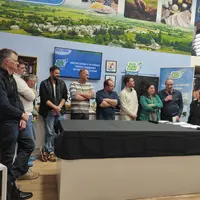 Table ronde autour du projet Ecomethane et le label bas carbone sur le stand de Bleu Blanc Coeur lors du Salon de l'Agriculture