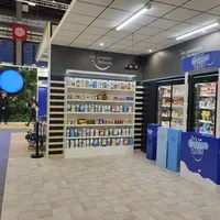 Vitrine de produist laitiers sur le stand du Cniel au Salon de l'Agriculture 2026