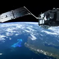 Satellite au-dessus de la terre