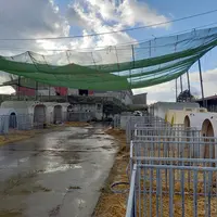 niches à veaux recouvertes d'un voile d'ombrage