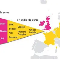 Les leaders européens de 
la transformation laitière
(par chiffres d'affaires)