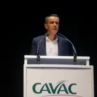 Jacques Bourgeais, directeur général de la Cavac, lors de l'AG de 2019. © T. G.