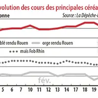 Évolution des cours des principales céréales