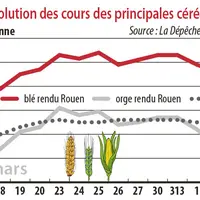 Evolution des cours des principales céréales