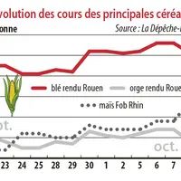 Evolution des cours des principales céréales