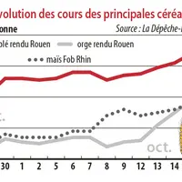 Evolution des cours des principales céréales