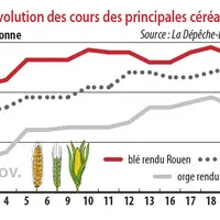 Evolution des cours des principales céréales