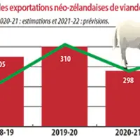 Evolution des exportations néo-zélandaises de viande d'agneau