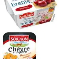 Soignon continue d’innover dans le chèvre
avec des mini-bûchettes pour l’apéro,
des yaourts saveur coco... et se lance
dans l’ultrafrais au lait de