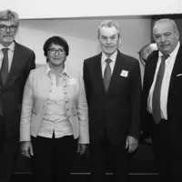 De gauche à droite :Marc Fesneau, ministre de l'Agriculture et de la Souveraineté alimentaire ; Christiane Lambert, présidente de la FNSEA ; Jean-Paul
