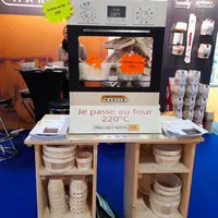 Le fabricant Emballages bois Martin a présenté ses emballages allant au four à 220°C au salon.