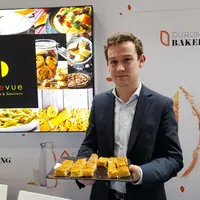 Lucas Cousin, responsable des ventes Industrie, faisait goûter avant Noël au FIE une galette des rois au fourrage de frangipane contenant 15% de Durum