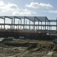 Chantier de la future plateforme logistique de Lidl à Carquefou. © Th. G.