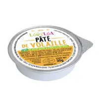 Une des recettes de pâté en coupelle sans nitrite ajouté ni arômes artificiels. © Soulié Restauration