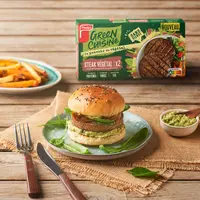 Les deux steaks végétaux de 100 grammes sont proposés au PVC de 2,90 € et le mélange au quinoa à 3,30 € la boîte de 400 grammes. © DR