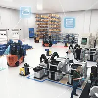Bosch Rexroth travaille sur un sol inductif qui permettra une meilleure connectivité entre les machines mobiles. © Bosch Rexroth