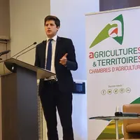 Julien Denormandie intervenant le 30 septembre devant l'assemblée permanente des Chambres d'agriculture. © agriculture.gouv.fr