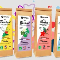 Nomank propose quatre "supers tisanes" aux plantes françaises et bios. © DR