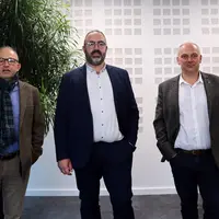 De gauche à droite : Gabriel Delory, vice-président de la coopérative Unéal et du groupe Advitam, Armel Lesaffre, président, et Nicolas Debrabant, vic
