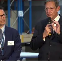 Eric Hémar (à gauche) et Patrick Daher ont présenté leur rapport à l'ex-Premier ministre Edouard Philippe en septembre 2019 à ID Logistics. © ID Logis