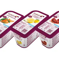 Une gamme de purées de fruits IGP vient d'être lancée.  © Les Vergers Boiron