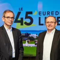 De gauche à droite : Alain Perrin, directeur général, et Serge Le Bartz, président, du groupe coopératif Eureden. © Eureden