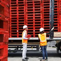 La Palette rouge, division d'Euro Pool Group, mise sur la mutualisation pour réduire l'empreinte carbone. © LPR
