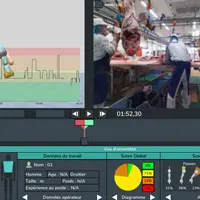 Le logiciel fournit un avatar du salarié avec des points de couleur sur ses articulations sollicitées. © EVS