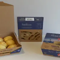 Emballage développé par DS Smith pour les pommes de terre de la Coopérative agricole de Noirmoutier.