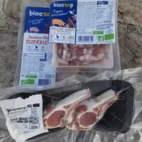 En octobre 2021, les viandes vendues à Biocoop sont sous vide ou sous atmosphère conservatrice.