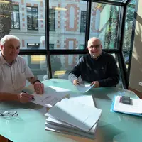 Chritian Buton, président de Saveurs & Délices et François Roset, propriétaire de Guisabel.