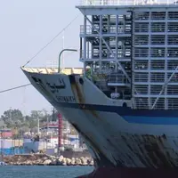 La bétaillère géante Al Shuwaikh au port roumain de Midia, interdite en Australie, autorisée en Roumanie, selon Animals International. © Animals Inter