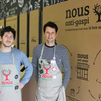 De gauche à droite : Charles Lottmann et Vincent Justin, cofondateurs de Nous anti-gaspi. © DR