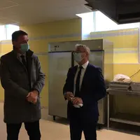 A gauche, Benoît Arrivé, maire de Cherbourg-en-Cotentin. © Cherbourg en Cotentin