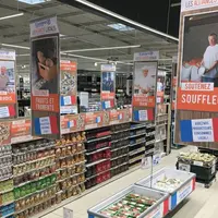 Nielsen a identifié 13 814 marques présentes en GMS qui peuvent être qualifiées de locales. Ici, le centre E.Leclerc de Bain-de-Bretagne (Ille-et-Vila