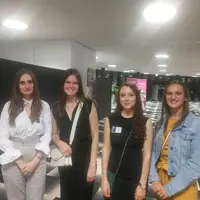 Eva Viel, Anaëlle Legac, Chloé Zoni et Chloé Olivier, 4 des six porteuses du projet de mini-saucisses aux abats fumés, lors de la remise des Trophées