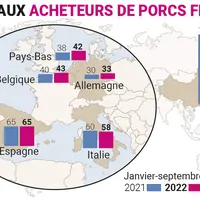 principaux acheteurs de porcs français