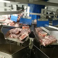 Un système de pesée associative a été intégré à la ligne de découpe de produits congelés.