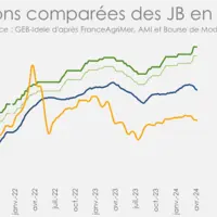 graphique des cours des jb