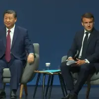 Xi Jinping et Emmanuel Macron