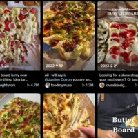 Capture d'écran de la recherche "butter board" sur TikTok