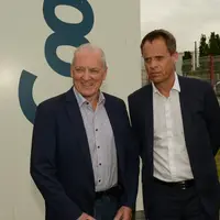 Bernard ROUXEL président de Cooperl à gauche, le DG Emmanuel COMMAULT à droite.