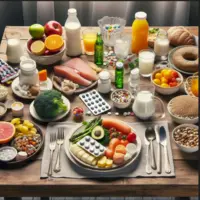 table remplie de repas