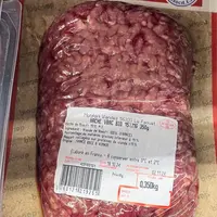 viande hachée bio en magasin