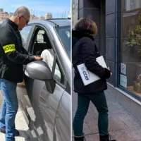 deux employés de la dgccrf qui effectuent des controles