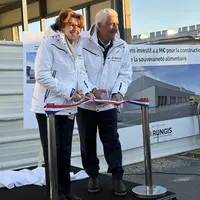 Annie Genevard et Stephane Layani, à Rungis