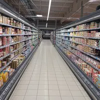 rayon produits laitiers dans une grande surface