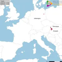 Localisation des foyers de fièvre aphteuse détectés en Europe sur les quatre dernières semaines (incidence  mensuelle) depuis  la  première  détection